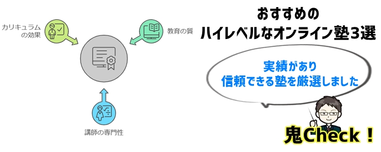 おすすめのハイレベルなオンライン塾３選